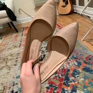 Nine West snakeskin flats! Size 7